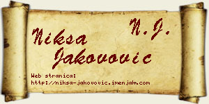 Nikša Jakovović vizit kartica